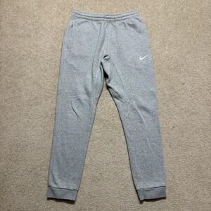 Nike Sweatpants Mens Small Gray Fleece Jogger Pants Pockets Lounge Athletic
